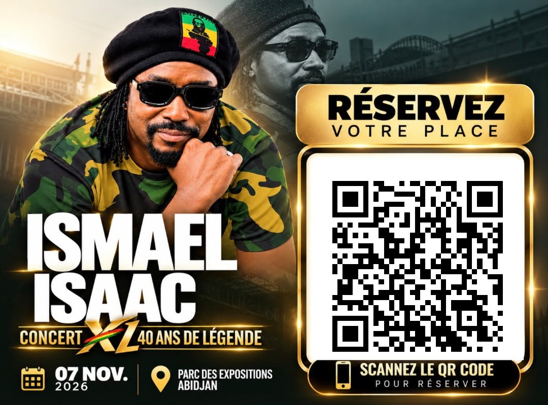 Affiche Concert XL Ismaël Isaac avec QR code pour réserver — lesejourparfait.pages.dev/concert